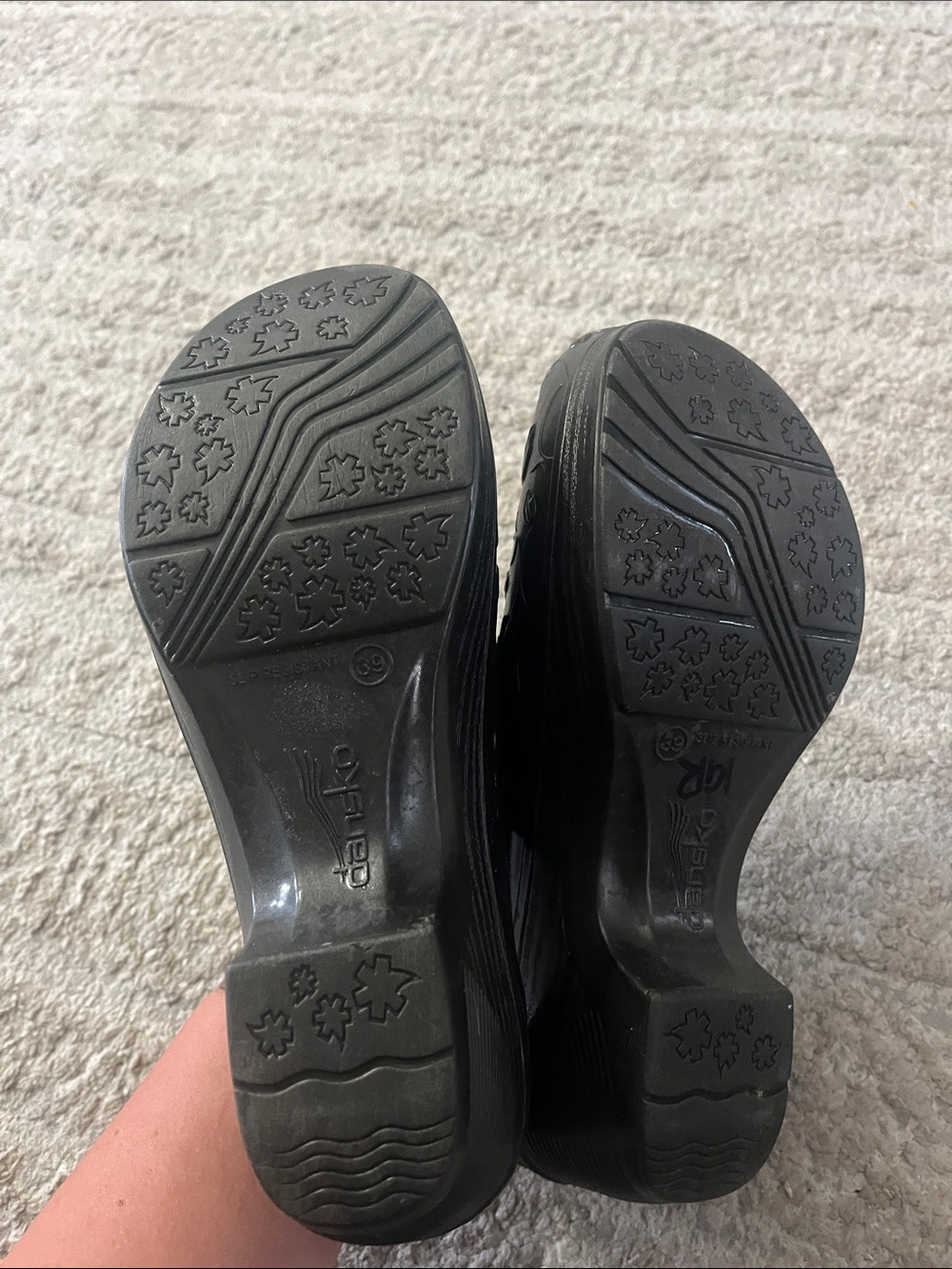 Dansko Pixie EVA Molded Black Floral Embossed Professional Clog 39 - Picture 8 of 8